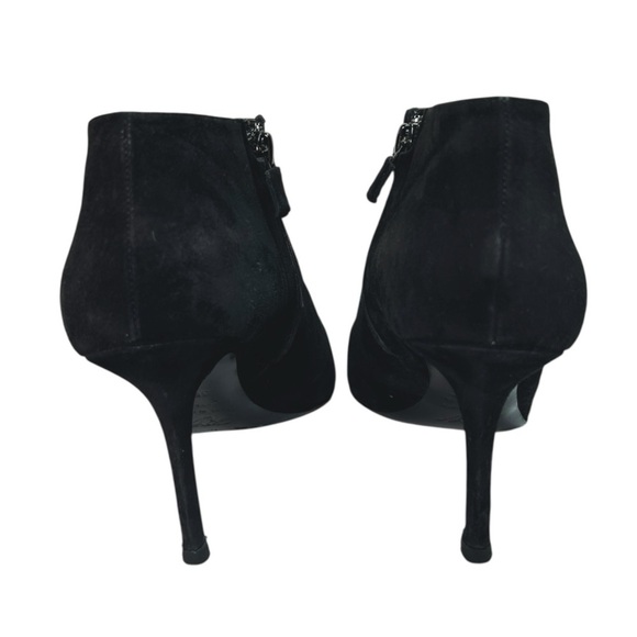 Roger Vivier - Women’s Suede Pointed Toe Bootie - Black, Size 36.5 IT, 6.5 US - Picture 11 of 16